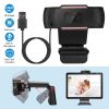 1080P USB Webcam Streaming USB Camera 170° Vertical Adjustment w/ Clip For PC Video Conferencing Gaming Facetime Broadcast