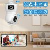 Dual Lens Security Camera E27 Light Socket Surveillance Camera 1080P WiFi IP Camera with APP Control AI Human Detection Full Color Night Vision Two-Wa