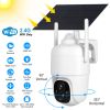 Solar Wireless Security Camera IP65 Waterproof Battery Powered 2.4G WiFi 1080P Surveillance Camera System with Spotlight Night Vision Human Motion Det