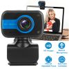 HD Webcam USB PC Computer Web Camera W/ Microphone Rotatable Clip for Desktop Laptop Live Broadcast Video Calling Conferencing Gaming
