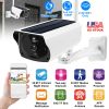 1080P Solar Powered WiFi IP Camera Two-Way Intercom Security Surveillance Camera IP66 Waterproof Motion Sensor Night Vision Network Camcorder APP Cont