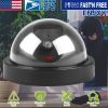 Fake Security Camera Dome Dummy Camera w/ Realistic Looking Flash LED Lights Simulated Surveillance Security for Home Shop Factory