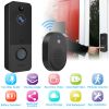 Wireless Smart Wi-Fi Video Doorbell Security Phone Door Ring Intercom Camera Two Way Audio Night Vision 720P Motion Detection Battery Operated