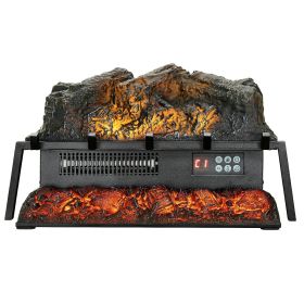 23 Inch Electric Fireplace Log Heater with Crackling Sound Timer Remote
