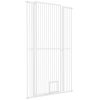 PawHut 67" Extra Tall Pet Gate, 30"-41" Dog Gate with Cat Door, 1.4" Narrow Gap, 2.8" and 5.5" Extension, for Doorway, Hallway