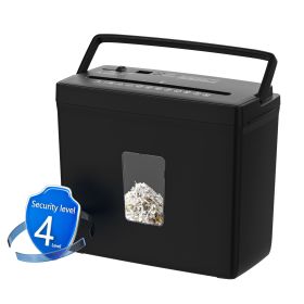 Paper Shredder for Home Use,5 Sheets Small Crosscut Paper Shredder,P-4 Security Level with 2.38-Gallon Basket