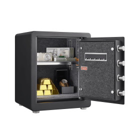 1.52 Cuft Safe Box, Solid Alloy Steel Office Hotel Home Safe, Security Digital Safes Box with Electronic Keypad, Spare Key, Smart Alert, Mute Mod