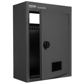 VEVOR Through The Wall Drop Box, Heavy Duty Steel Through the Wall Mailbox with 2.8-7.9" 13" Combination Lock, 12.5x6.3x16.9" Mail Drop Box, Blac