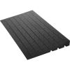 VEVOR Rubber Threshold Ramp, 4" Rise Threshold Ramp Doorway, 3 Channels Cord Cover Rubber Solid Threshold Ramp