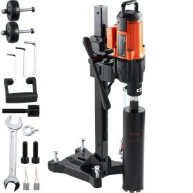 VEVOR Diamond Core Drilling Machine, 10in Wet Concrete Core Drill Rig with Stand Wheels, 750RPM Speed & 1-1/4" Thread & Lifting Handle