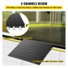 VEVOR Rubber Threshold Ramp, 4" Rise Threshold Ramp Doorway, 3 Channels Cord Cover Rubber Solid Threshold Ramp