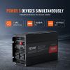 VEVOR Modified Sine Wave Inverter, 1500W, DC 12V to AC 120V Power Inverter with 2 AC Outlets 2 USB Port 1 Type-C Port 6 Spare Fuses
