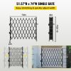 VEVOR Single Folding Security Gate, 50" H x 75" W Folding Door Gate, Steel Accordion Security Gate, Flexible Expanding Security Gate