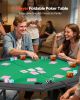48 in Octagonal Folding Poker Table Foldable 8 Player Casino Texas Holdem Table