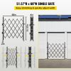 VEVOR Single Folding Security Gate, 48" H x 66" W Folding Door Gate, Steel Accordion Security Gate, Flexible Expanding Security Gate