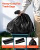 VEVOR Contractor Trash Bags, 40-45 Gallon Heavy Duty Contractor Trash Bags, 1.7 MIL Thick Large Black Industrial Garbage Bag