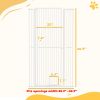 PawHut 67" Extra Tall Pet Gate, 30"-41" Dog Gate with Cat Door, 1.4" Narrow Gap, 2.8" and 5.5" Extension, for Doorway, Hallway