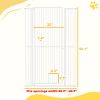 PawHut 59" Extra Tall Pet Gate, 30"-41" Dog Gate with Cat Door, 1.4" Narrow Gap, 2.8" and 5.5" Extension, for Doorway, Hallway