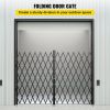 VEVOR Double Folding Security Gate, 5.1' H x 10.2' W Folding Door Gate, Steel Accordion Security Gate, Flexible Expanding Security Gate