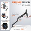 VEVOR Single Monitor Mount with USB, Supports 13"-35" Screen, Adjustable Gas Spring Monitor Arm, Holds up to 26.4 lbs
