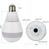WiFi Light Bulb Camera 960P Security Camera 360° Fisheye Lens Panoramic Motion Detection IR Night Vision