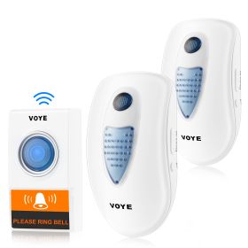 1000FT Wireless Doorbell 38 Chimes Battery Operated Door Bell Transmitter Plug In Receivers (Option: US)