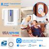 Wireless Doorbells Rings 1000FT Operating Range IP44 Waterproof Door Chime W/ 1 Plug Receiver Chimes 52 Melodies LED Indicator Bells for Office Apartm
