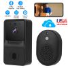 Smart Wireless Chime WiFi Doorbell Security 2 Way Intercom Visual Bell Chime Night Vision Camera Door Bell