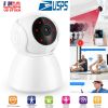 1080P WiFi IP Camera Motion Detection IR Night Vision Camcorder Indoor Two-way Intercom 360° Coverage Security Surveillance App Cloud Available for Ba