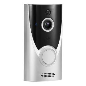 WiFi Video Doorbell Wireless Door Bell 720P HD WiFi Security Camera w/ Two-way Talk PIR Motion Detection IR Night Vision Home Security Camcorder Offic (Option: WHT)