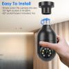 E27 WiFi Bulb Camera 1080P FHD WiFi IP Pan Tilt Security Surveillance Camera with Two-Way Audio Night Vision Motion Detection Function APP Control