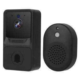 Smart Wireless Chime WiFi Doorbell Security 2 Way Intercom Visual Bell Chime Night Vision Camera Door Bell (Option: Black)