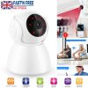 1080P WiFi IP Camera Motion Detection IR Night Vision Camcorder Indoor Two-way Intercom 360° Coverage Security Surveillance App Cloud Available for Ba
