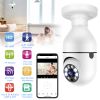 E27 WiFi Bulb Camera 1080P FHD WiFi IP Pan Tilt Security Surveillance Camera with Two-Way Audio Night Vision Motion Detection Function APP Control