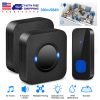 Wireless Doorbells Bells IP55 Waterproof 984ft Cordless Doorbell Chimes 55 Chimes W/ 2 Plug Receivers for Office Apartment House