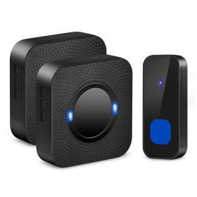 Wireless Doorbells Bells IP55 Waterproof 984ft Cordless Doorbell Chimes 55 Chimes W/ 2 Plug Receivers for Office Apartment House (Option: 2Reciever_UK)