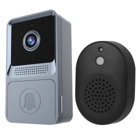Smart Wireless Chime WiFi Doorbell Security 2 Way Intercom Visual Bell Chime Night Vision Camera Door Bell (Option: Grey)